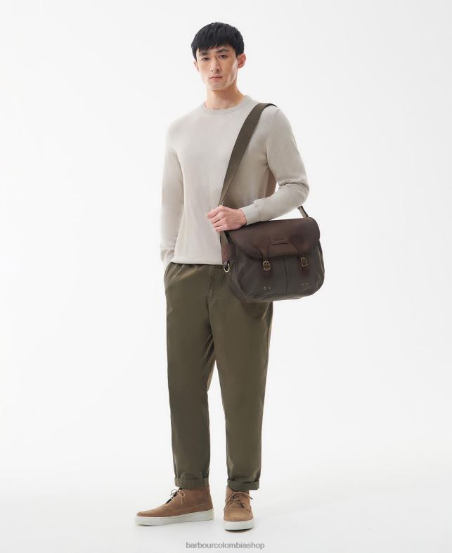 Barbour accesorios hombres Armada bolso tarras de cuero encerado LH60R2185