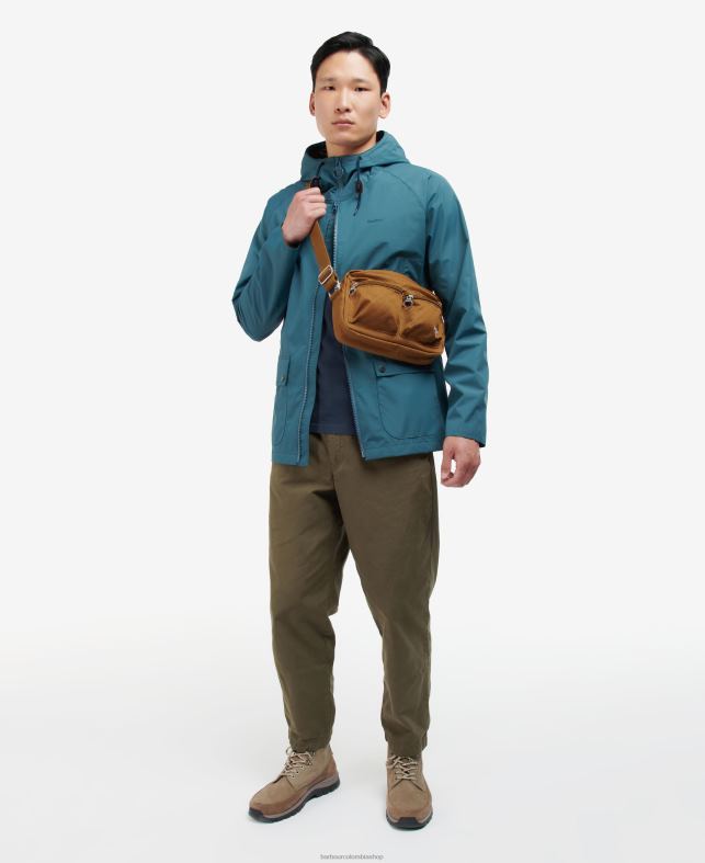 Barbour accesorios hombres azul marino clásico bolsa crossbody con motivo de cascada LH60R2216