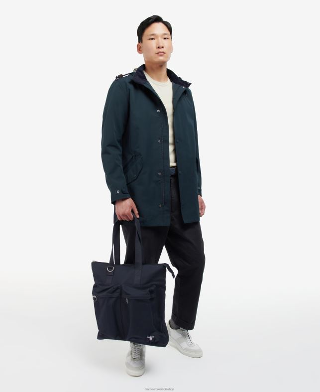Barbour accesorios hombres azul marino clásico bolso shopper con motivo de cascada LH60R2215