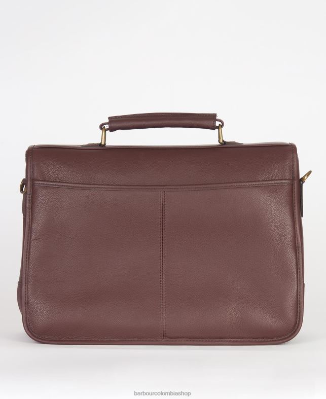 Barbour accesorios hombres chocolate maletín de cuero LH60R2187