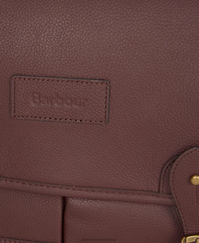 Barbour accesorios hombres chocolate maletín de cuero LH60R2187