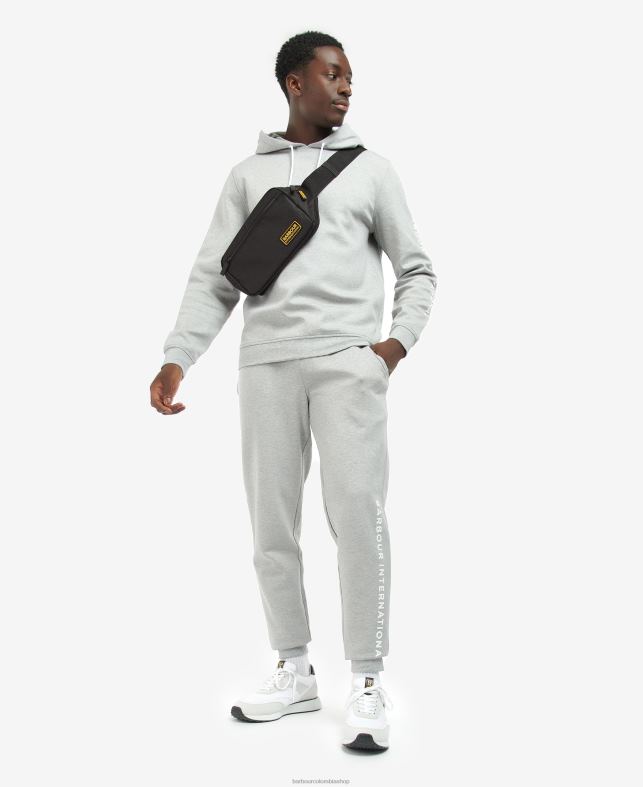 Barbour accesorios hombres negro clásico bolsa crossbody de carreras LH60R2213