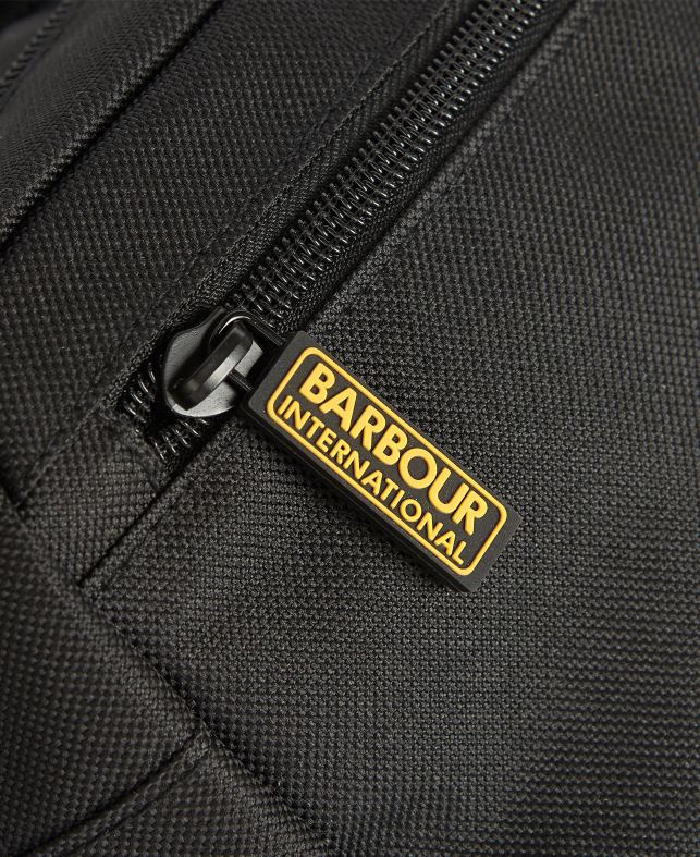 Barbour accesorios hombres negro clásico bolsa crossbody de carreras LH60R2213