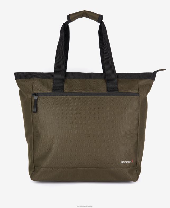 Barbour accesorios hombres verde oliva/negro bolsa de lona arwin LH60R2214
