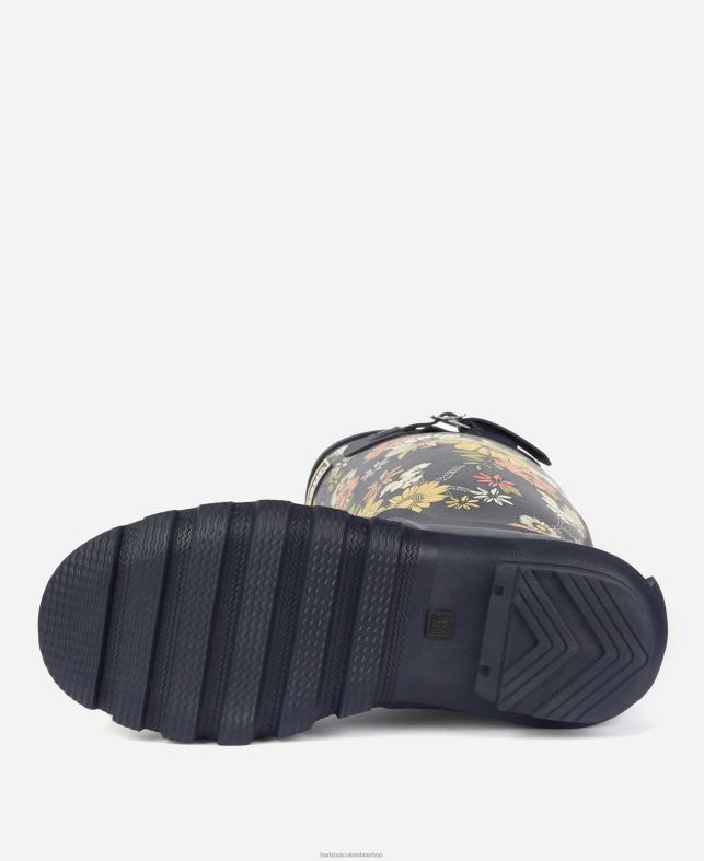 Barbour calzado mujer floral azul marino botas de agua bede LH60R2173