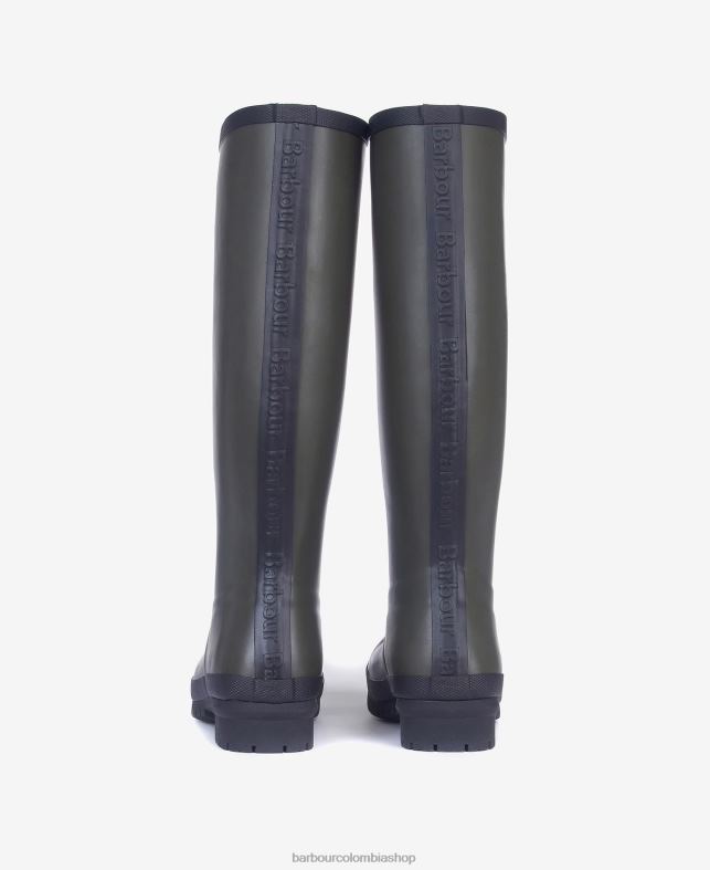 Barbour calzado mujer negro botas de agua abadía LH60R2163