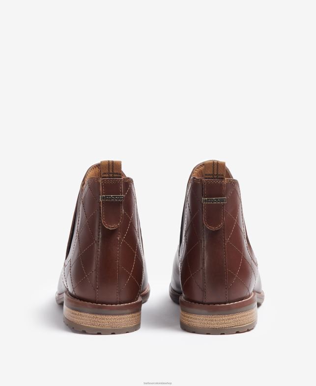 Barbour calzado mujer negro clásico botines chelsea camelia acolchados con rombos LH60R2087